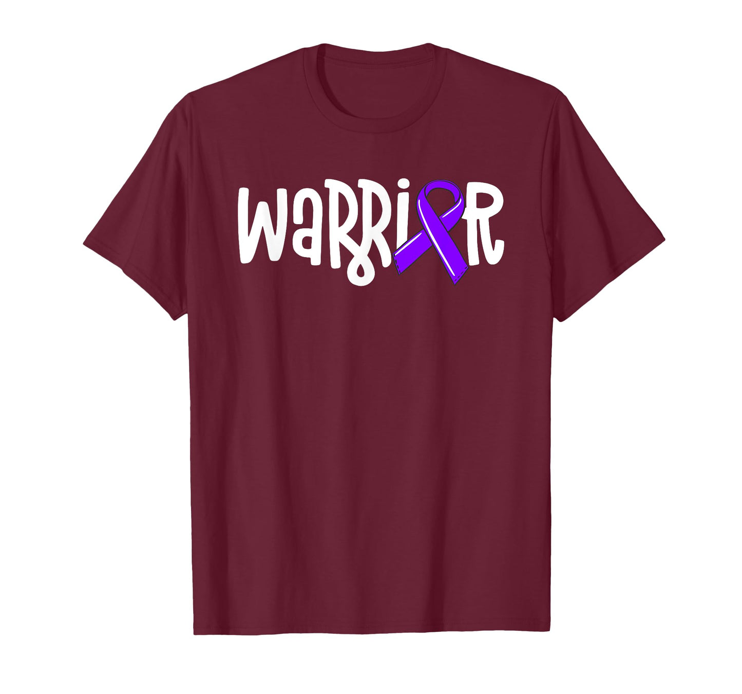 Warrior Hodgkins Lymphoma Awareness Violet Ribbon Cancer T-Shirt