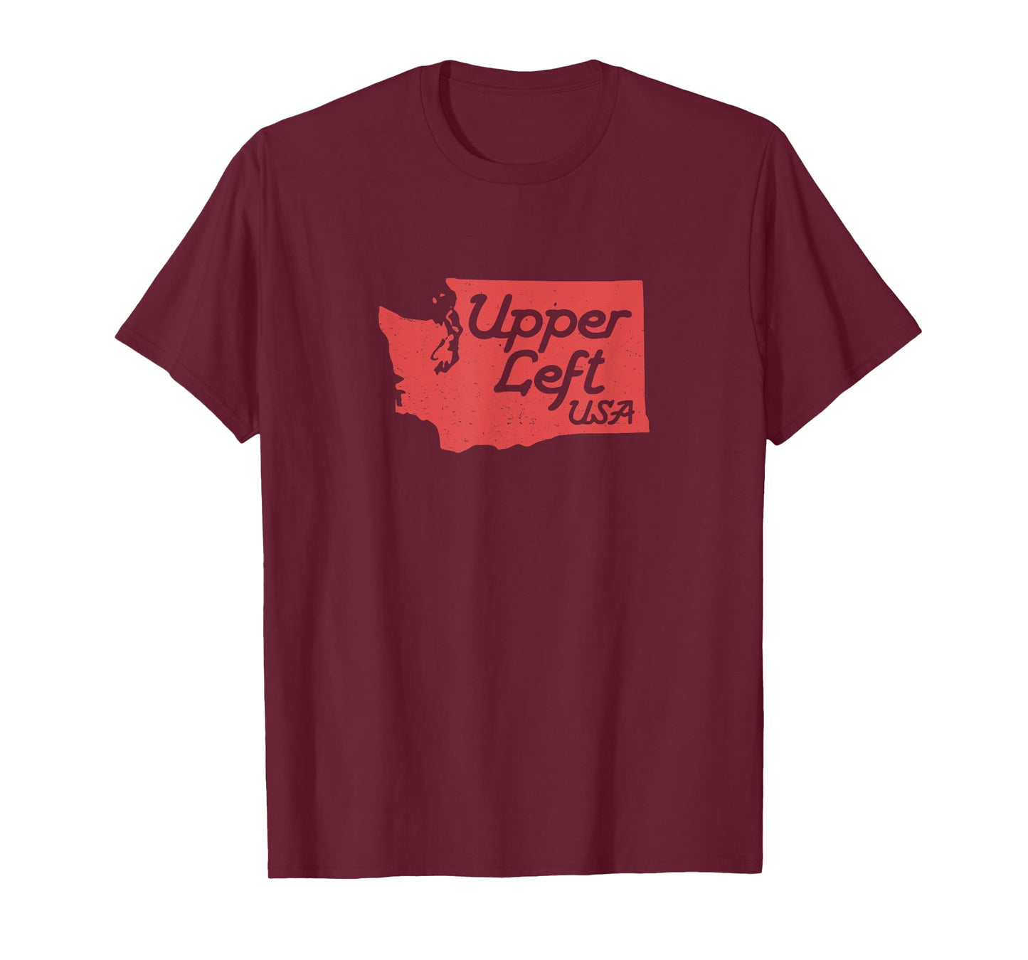 Upper Left USA T Shirt PNW Pacific Northwest tee T-Shirt