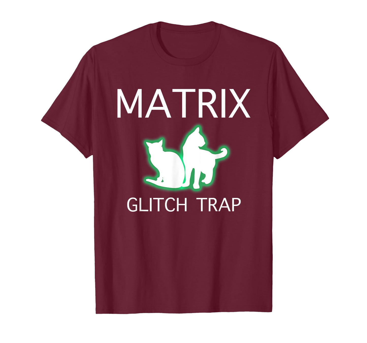 Cat Glitch Trap in Matrix T-Shirt for Men Women
