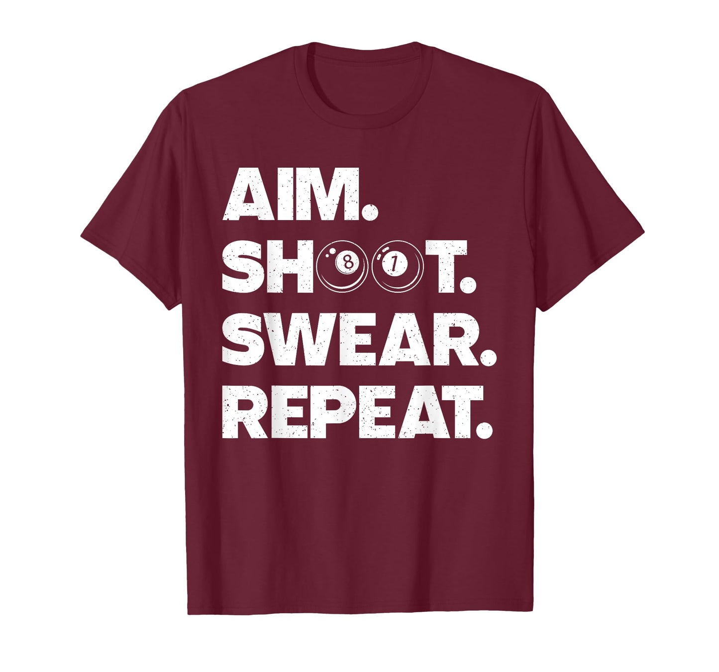 Funny Pool Art For Men Women Billiards Lover Pool Player T-Shirt