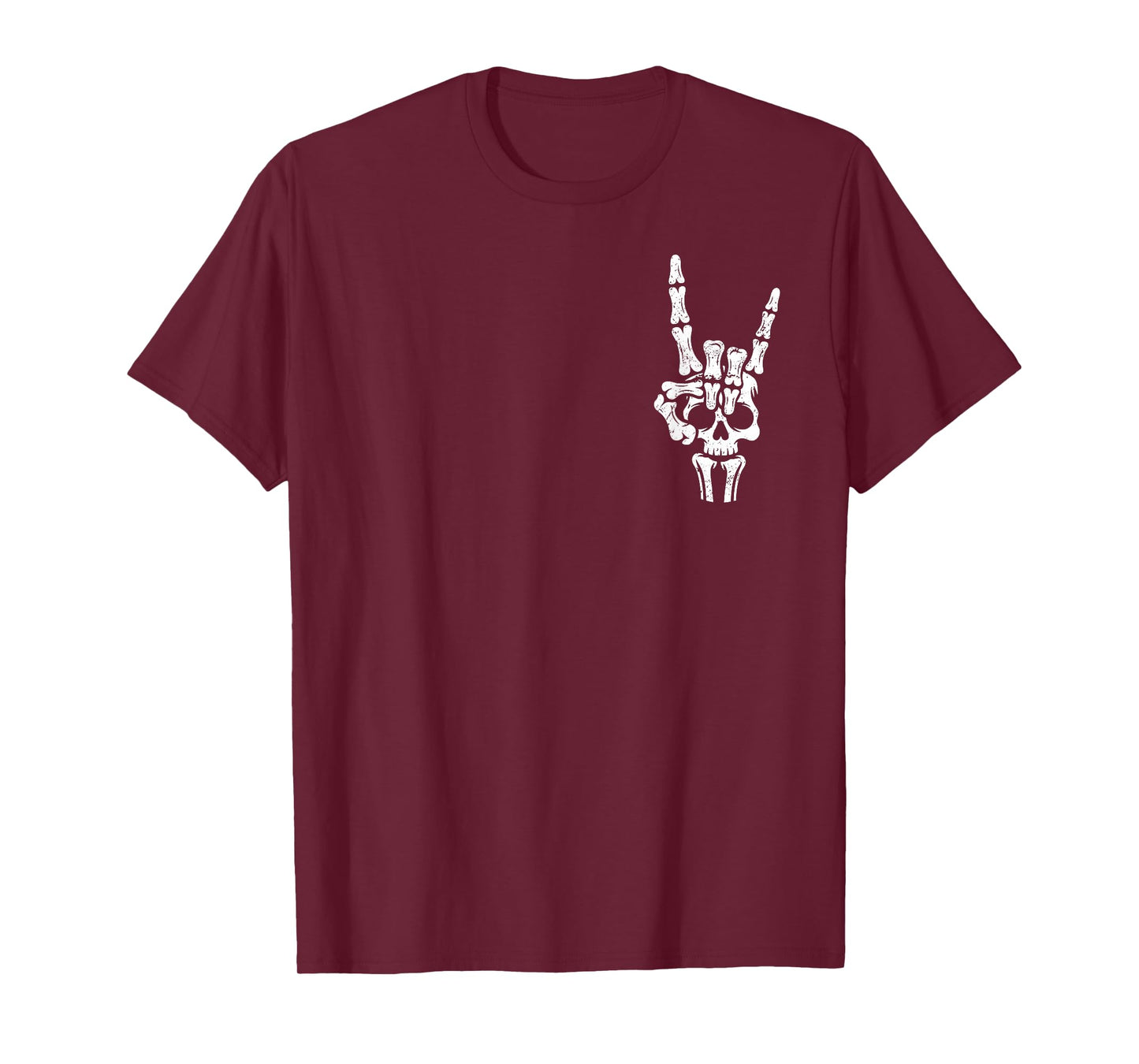 Skeleton Hand Skull Rock Sign Halloween Symbol T-Shirt