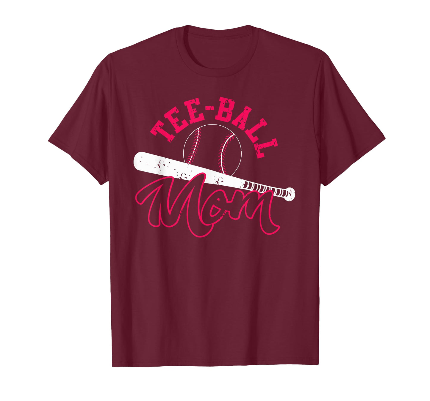 Tee-ball Mom Shirt | Cute Play T-Ball Women Tee Gift T-Shirt