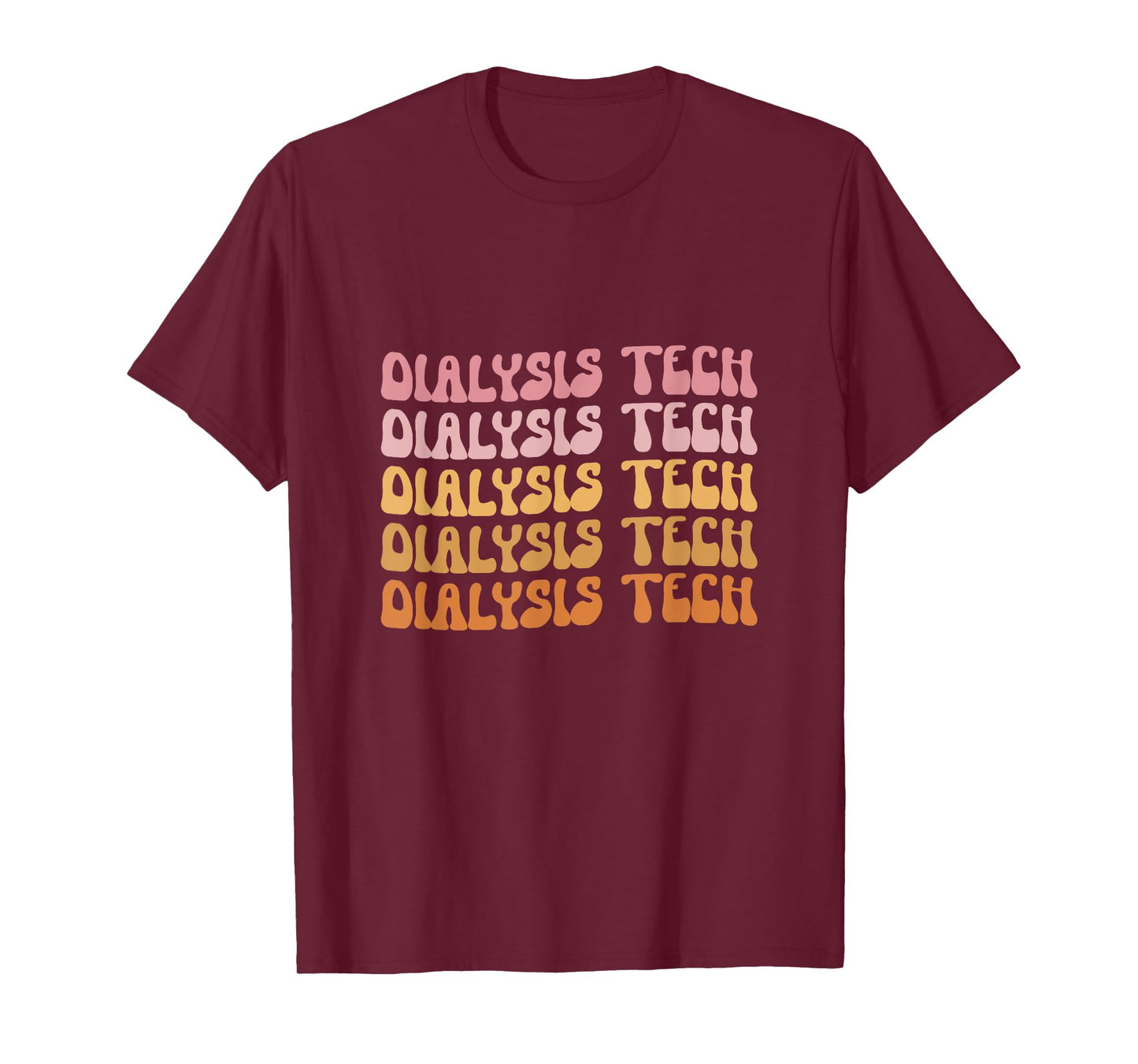 Groovy Retro Vintage Dialysis Technician Nephrology T-Shirt
