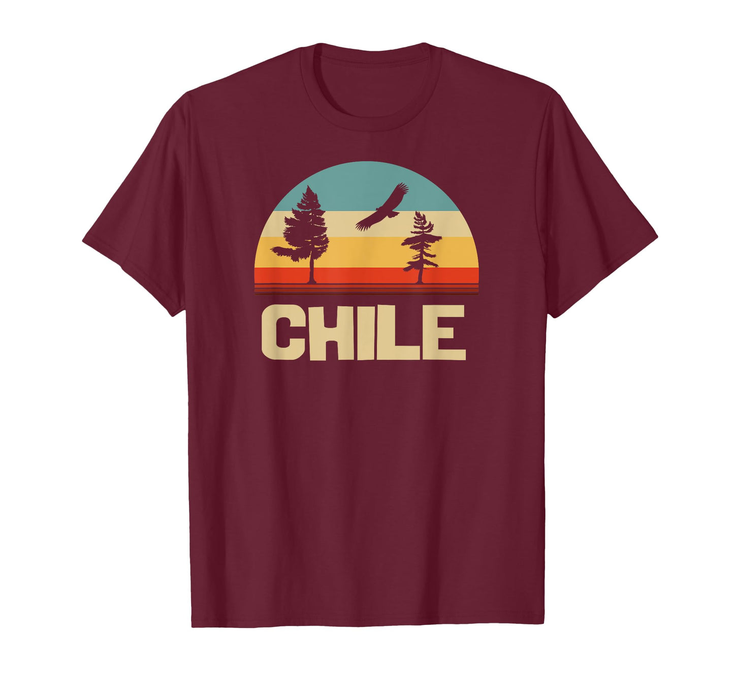 Retro Colours Mountains and Mountains Chile T-Shirt