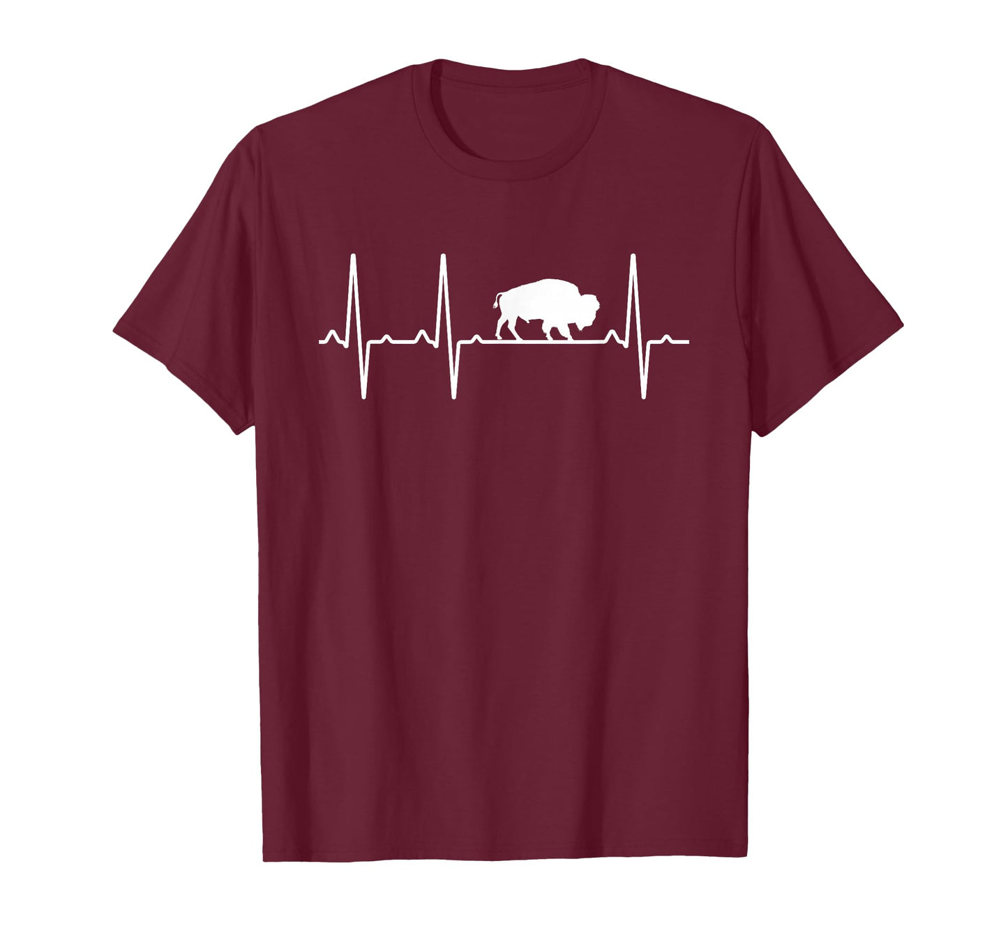 Buffalo Heartbeat Gift For Men Women Tamaraw Bison Lover T-Shirt