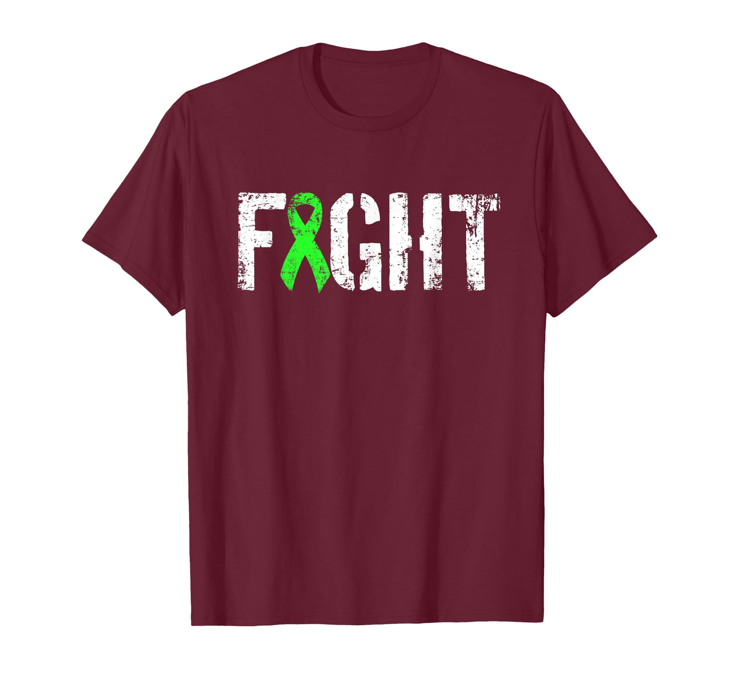 Fight Liver Cancer - Military Style Green Awareness Ribbon T-Shirt