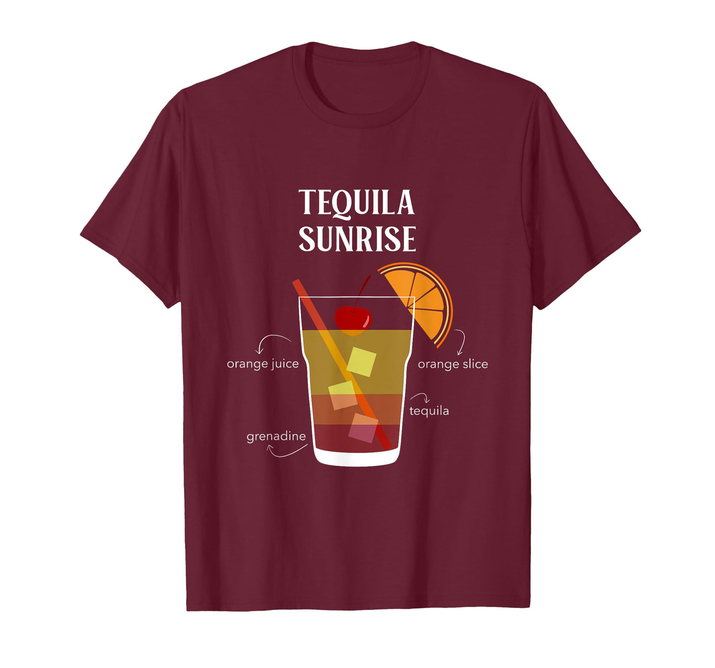 Tequila Sunrise Cocktail Team Tequila T-Shirt