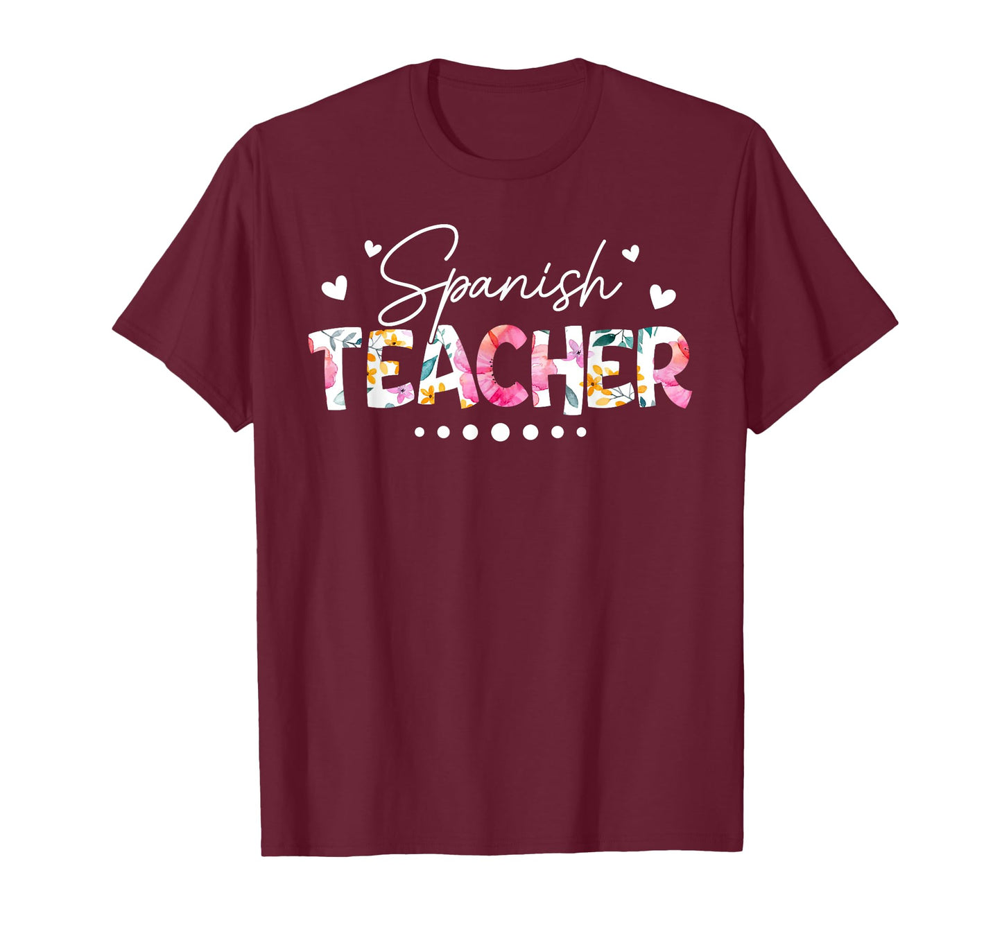 Back To School Spanish Teacher Floral First Day Of School T-Shirt