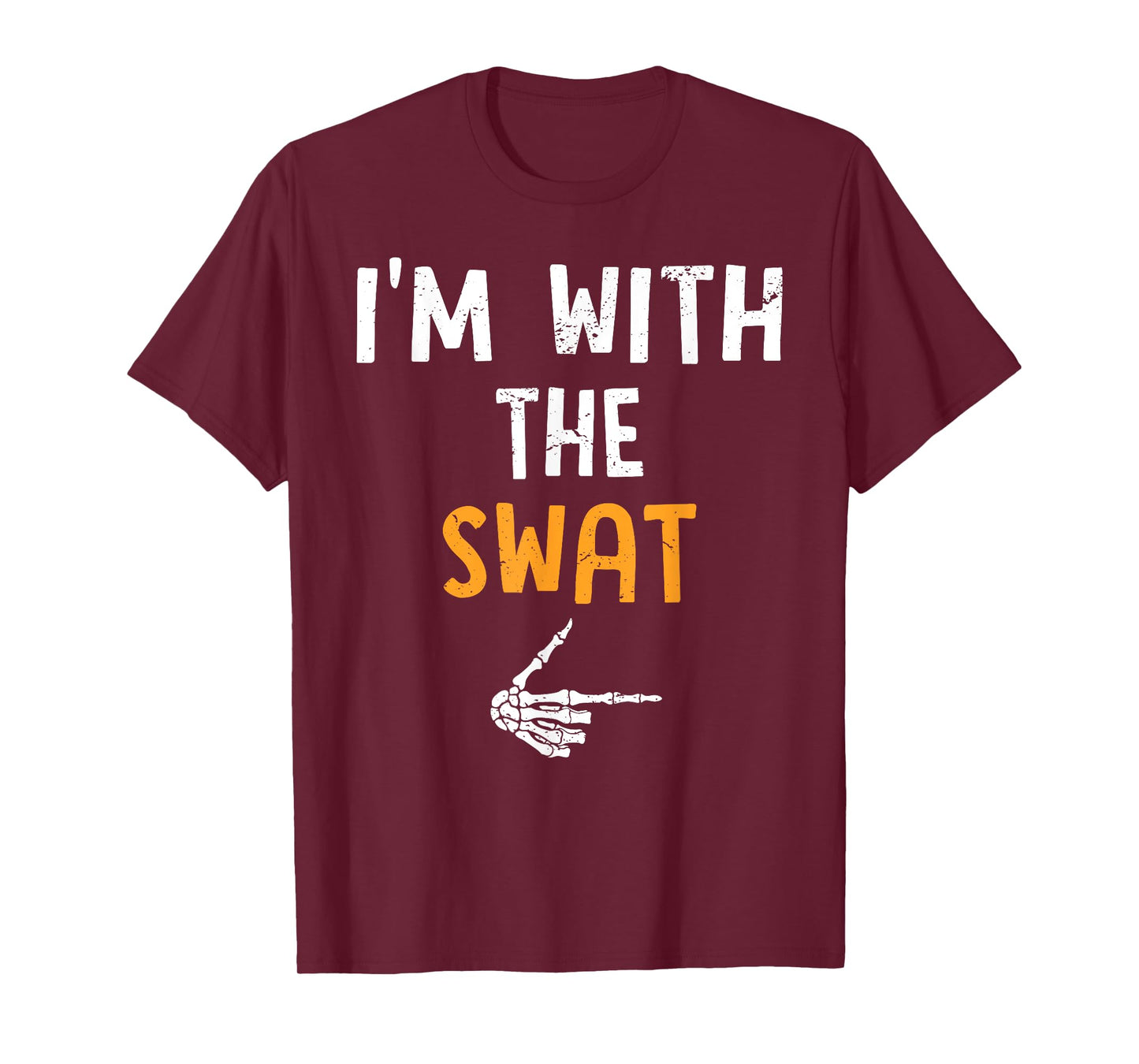 I'm with The Swat Costume Halloween Matching Couple T-Shirt