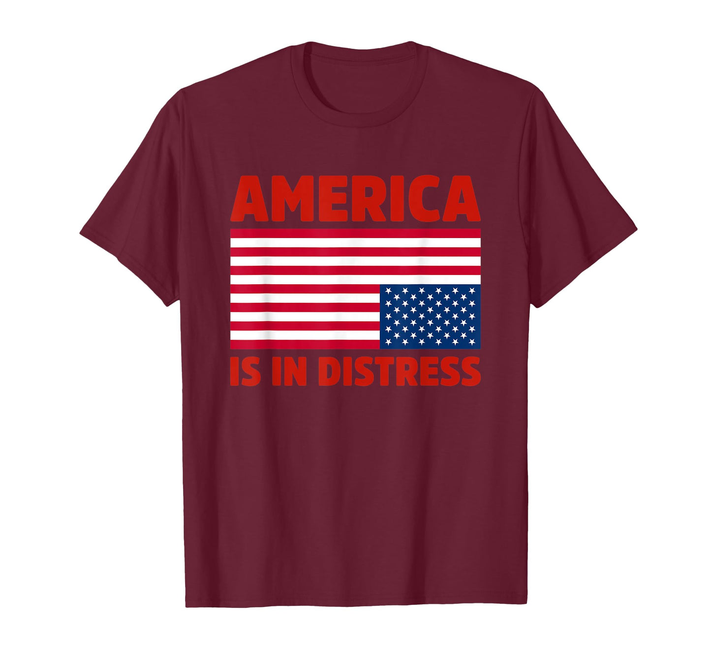 America is in distress. Upside Down American Flag Patriotic Women Kids Men T-Shirt