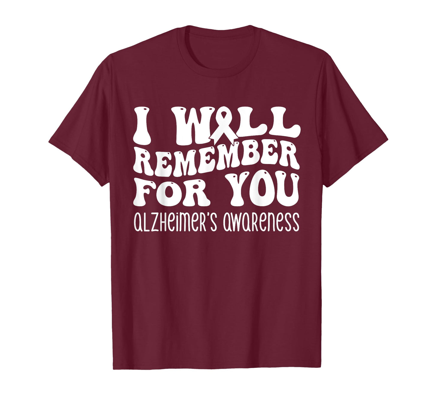 I Will Remember For You Alzheimer's Awareness Purple Womens T-Shirt