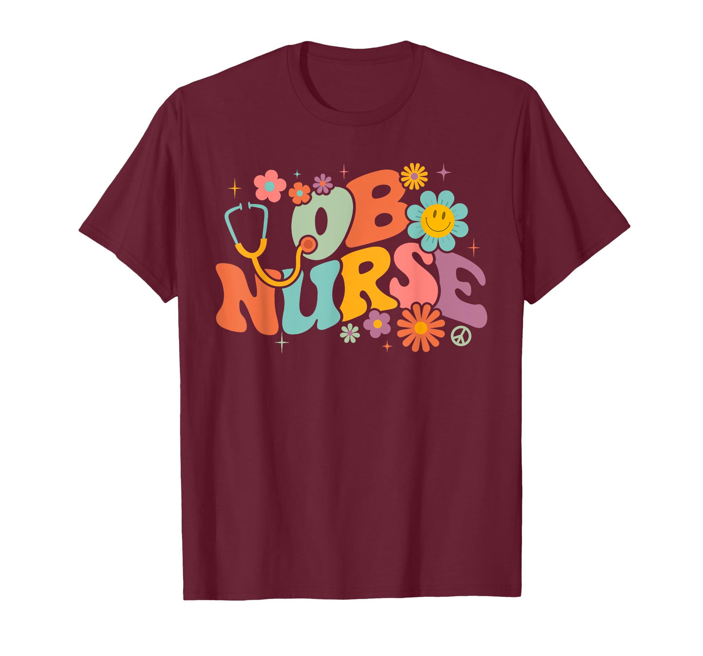 Obstetrics Nurse Nursing School Medical Groovy OB Nurse T-Shirt