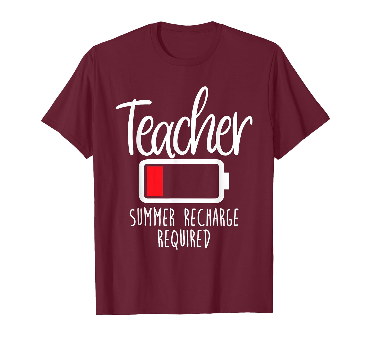 Teacher Summer Recharge Required Last day School Women Funny T-Shirt