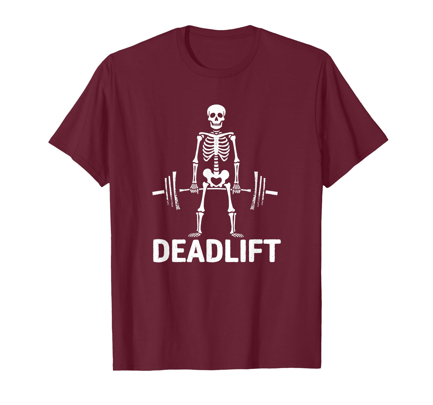 Deadlift Funny Halloween Skeleton Weight Lifting Workout T-Shirt