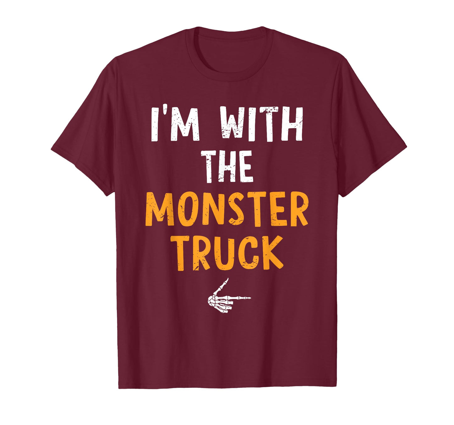 I'm with The Monster Truck Costume Halloween Matching Couple T-Shirt