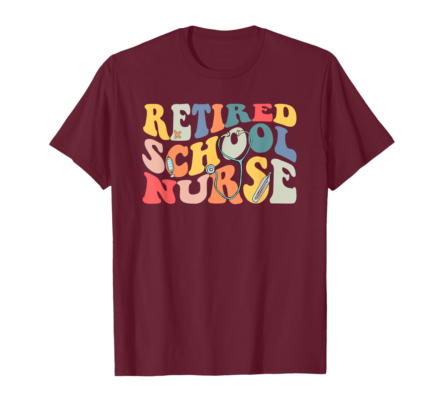 Retro Vintage Retired School Nurse Retirement Party T-Shirt