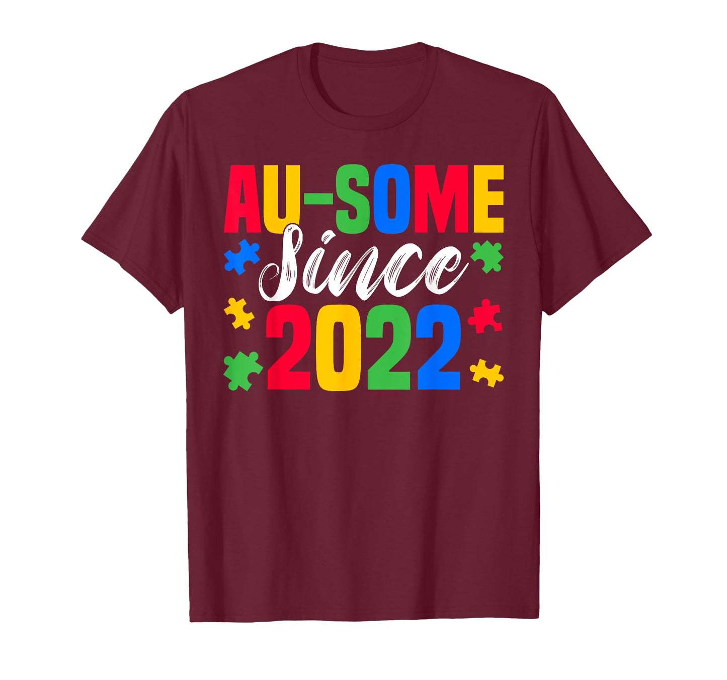 Au-some Since 2022 3 Years Old Autism Awareness Boys Girls T-Shirt