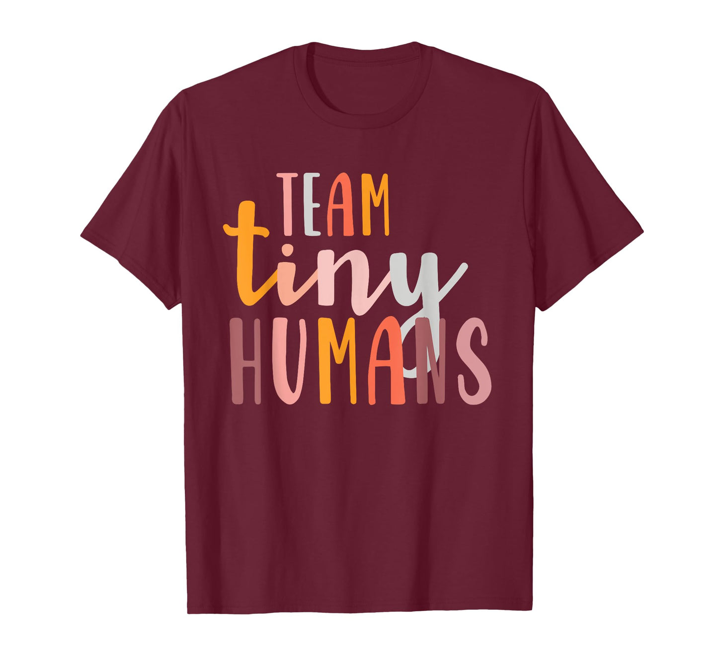 NICU Nurse ICU Neonatal Boho Colorful Retro Team Tiny Humans T-Shirt