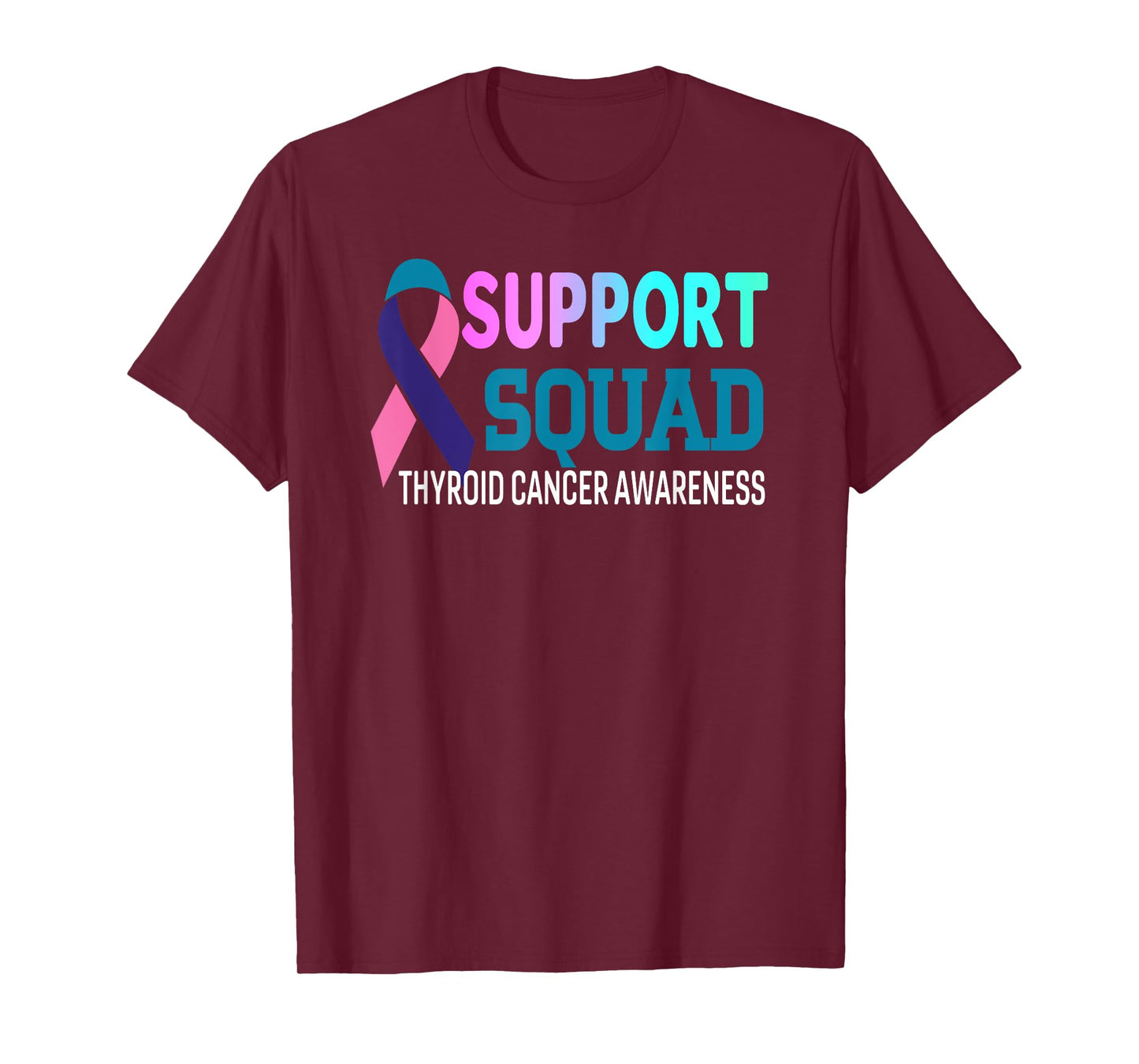 Ribbon Support Squad Thyroid Cancer Awareness T-Shirt