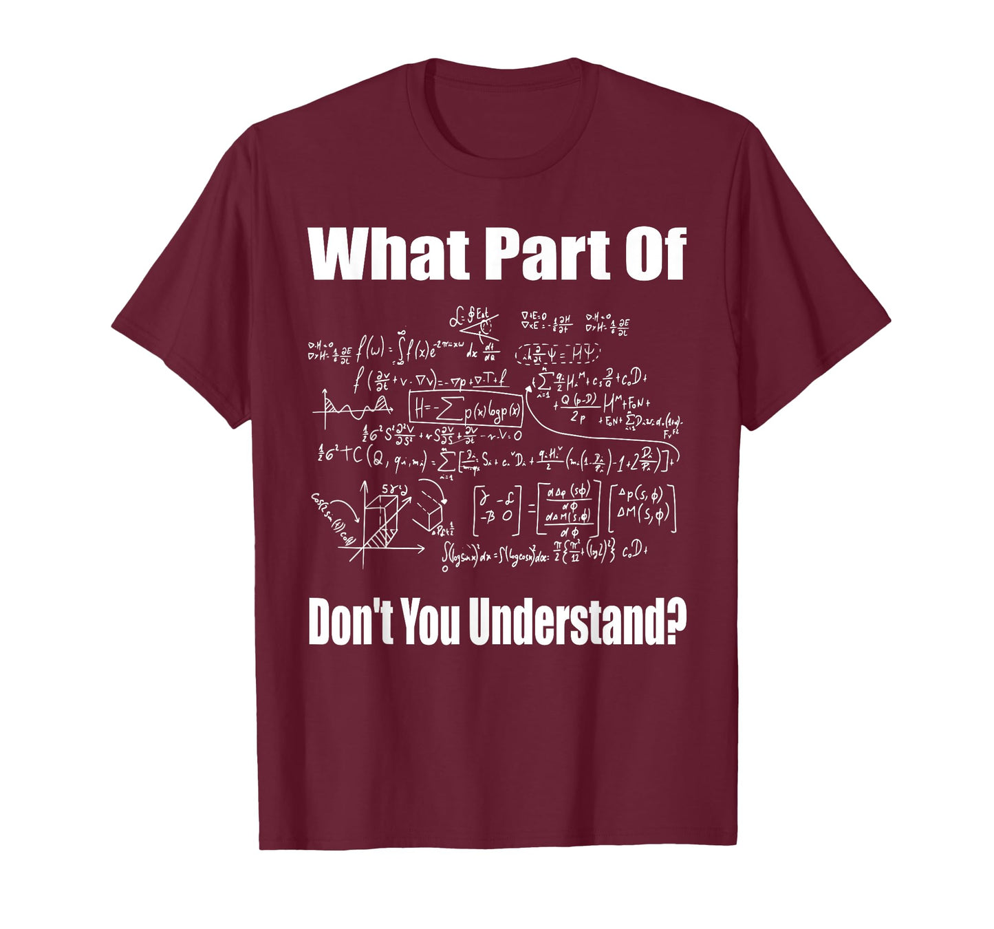 What Part Of Don't You Understand Funny Math Teacher T-Shirt