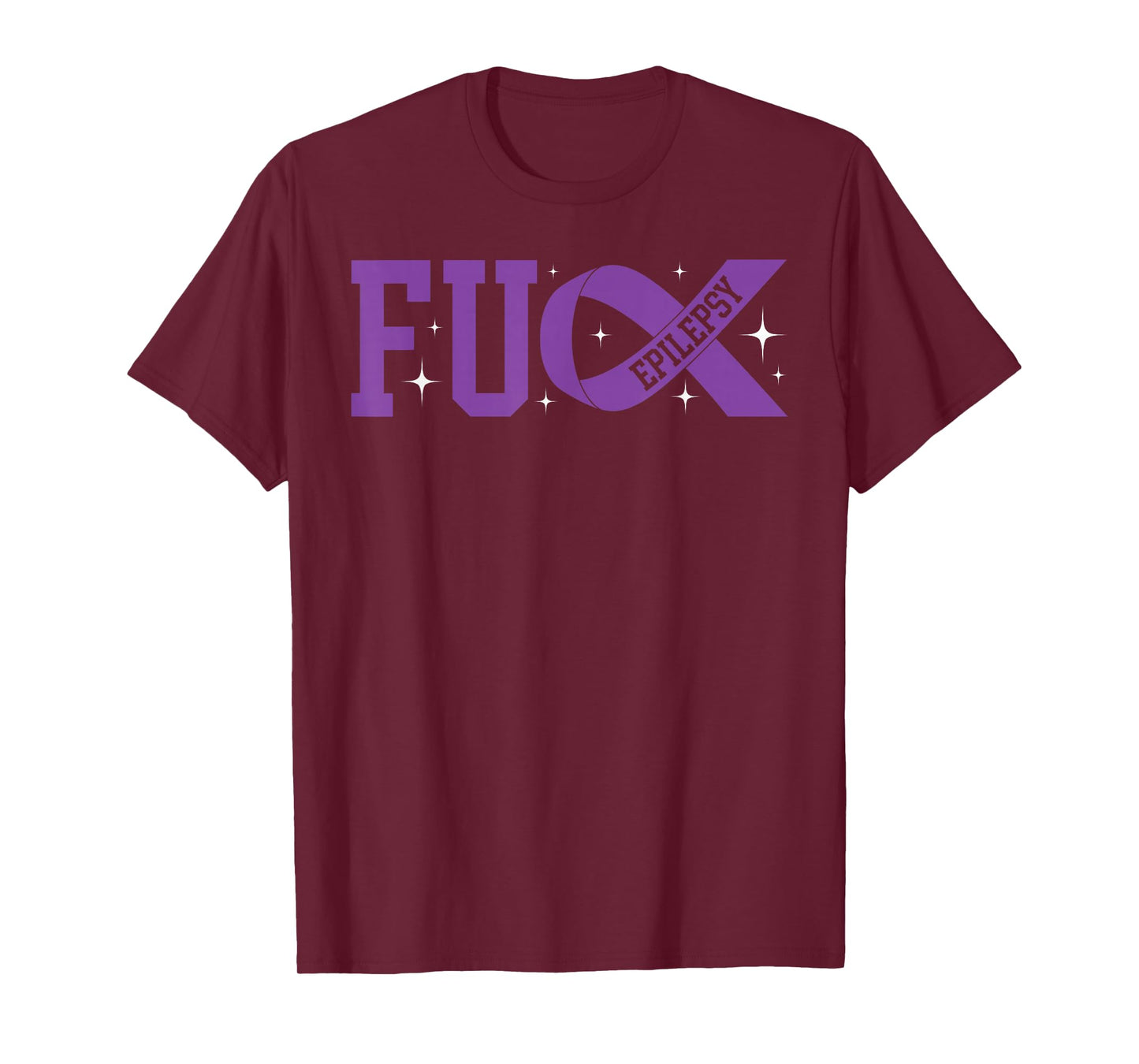Fuck Epilepsy Awareness Month Warrior Survivor Purple Ribbon T-Shirt