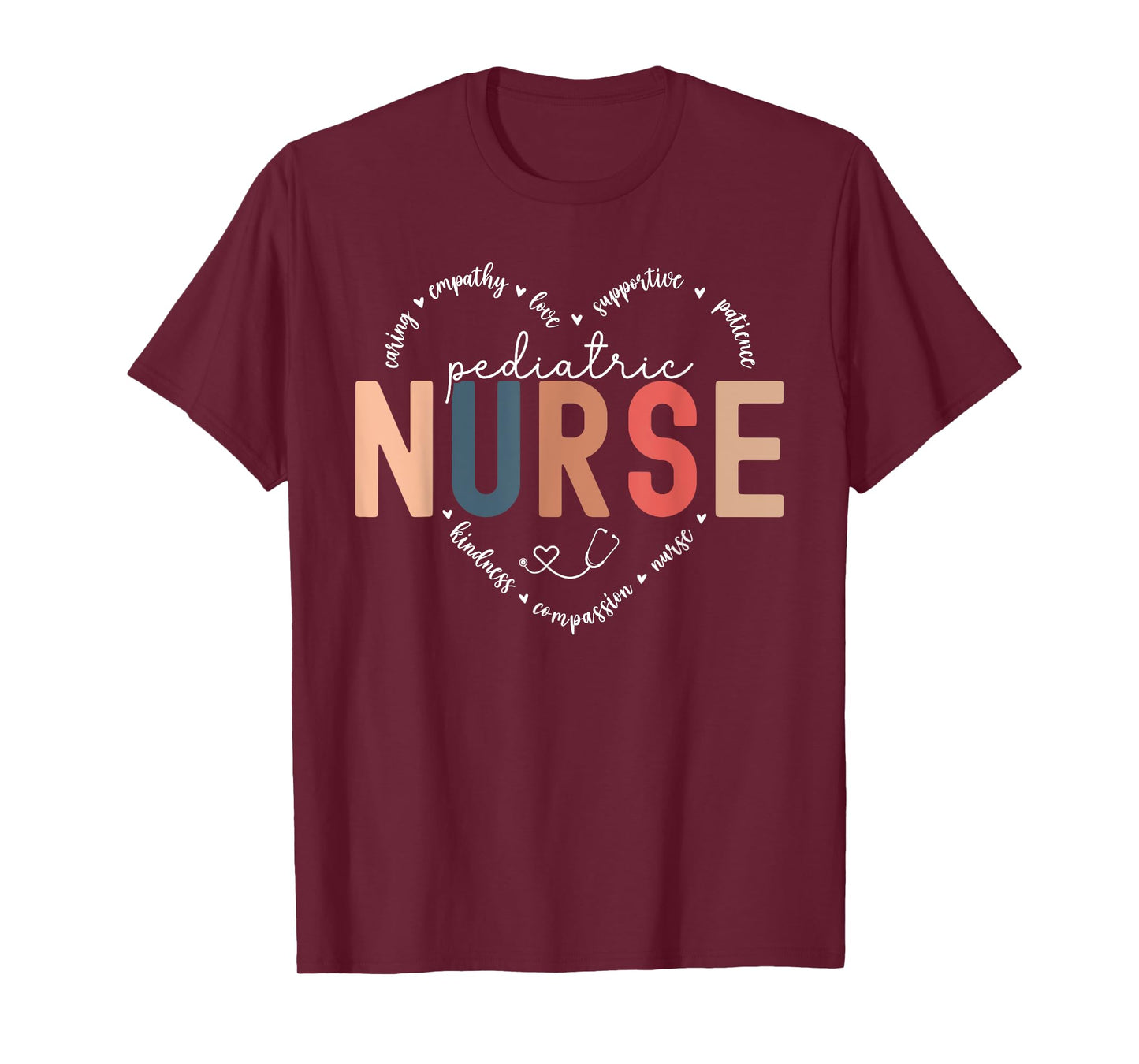 Pediatric Nurse PICU Nurse Heart PEDS Nurse Nursing Women T-Shirt