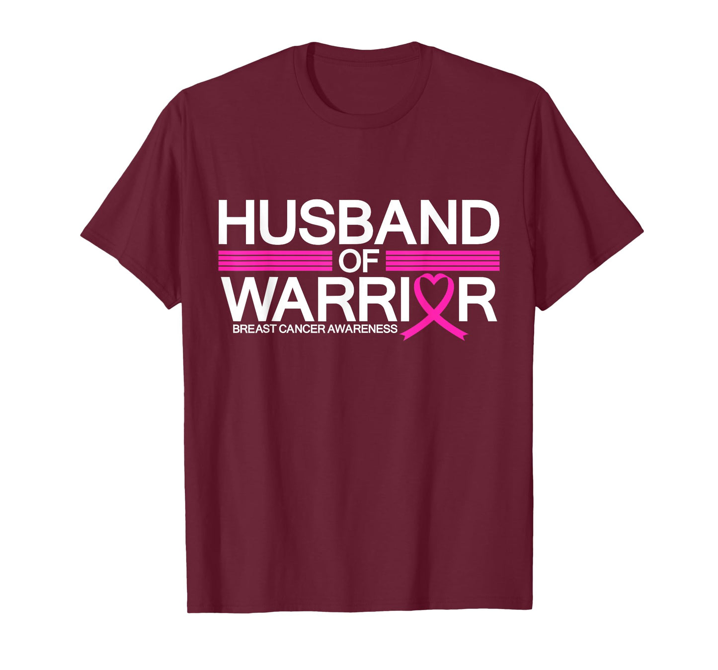 Husband Of A Warrior Mens Breast Cancer Awareness Month Pink T-Shirt