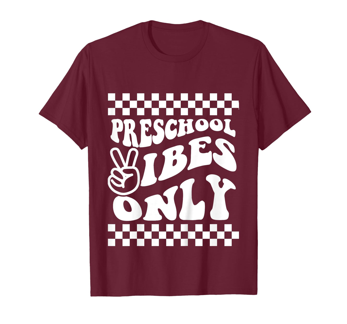 First Day of Preschool Vibes Only Retro Girl Toddler Boy T-Shirt