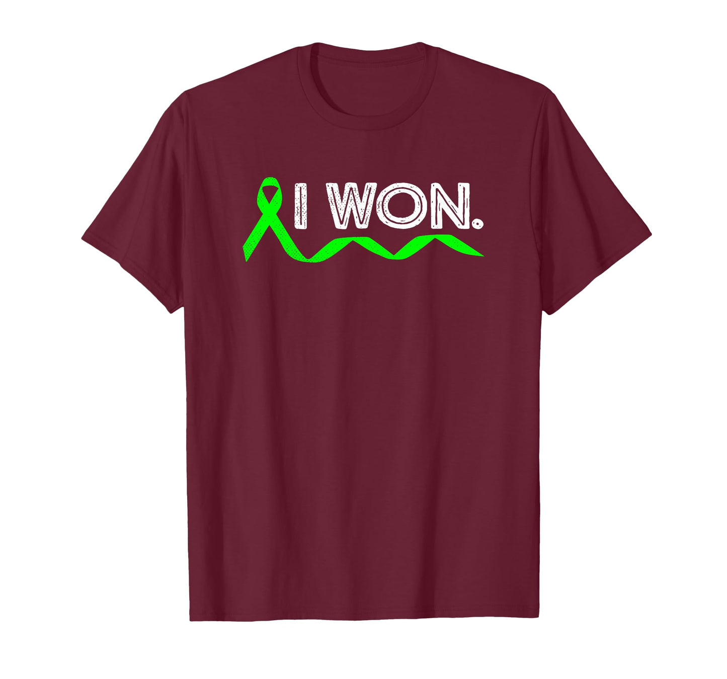 Lymphoma Cancer I Won Lime Green Ribbon Awareness Warrior T-Shirt