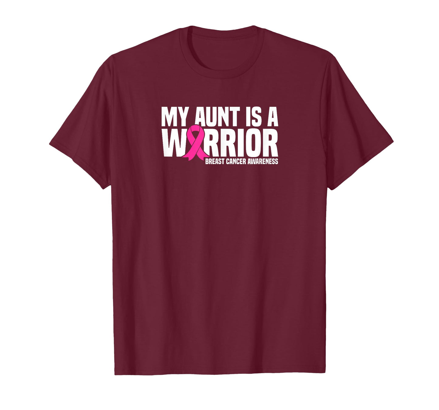 My Aunt is a Warrior Pink Ribbon Breast Cancer Awareness T-Shirt