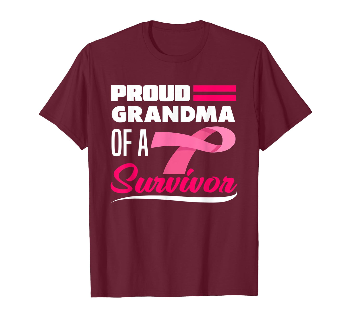 Proud Grandma Of A Survivor Granddaughter Breast Cancer T-Shirt