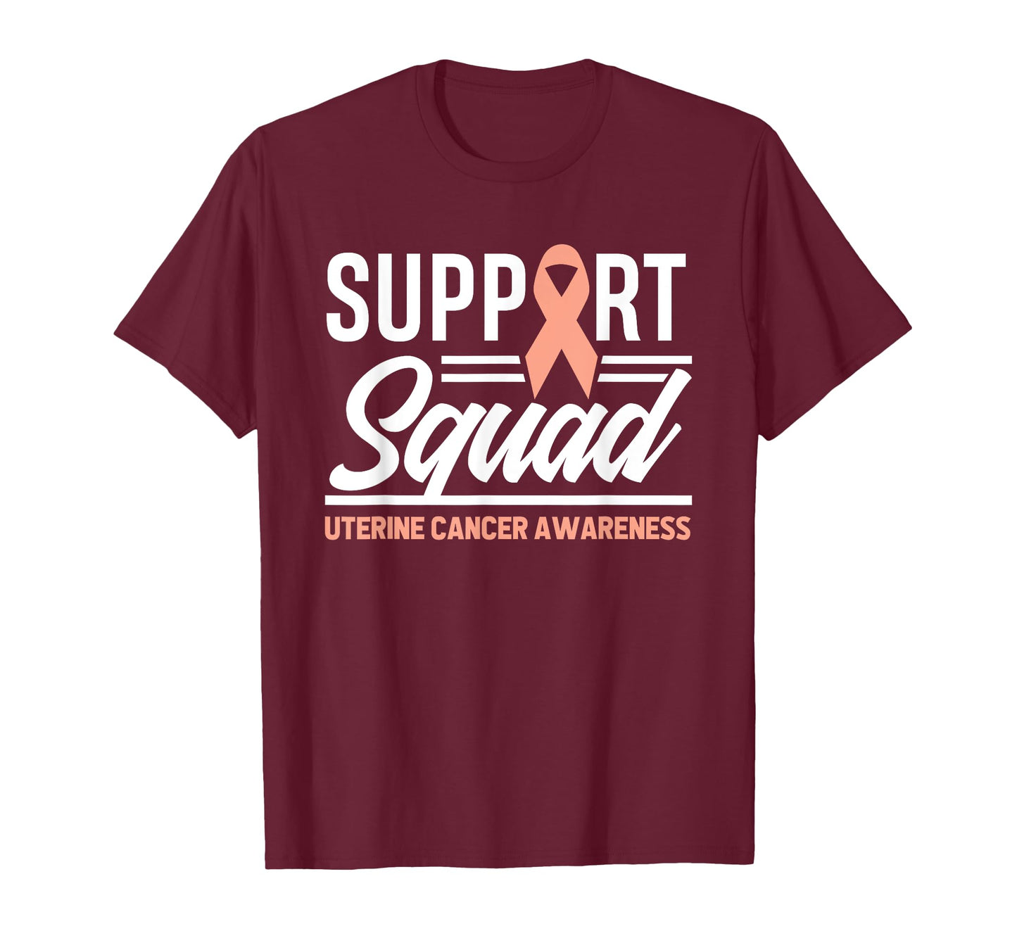 Cancer Warrior Support Squad Uterine Cancer Awareness T-Shirt