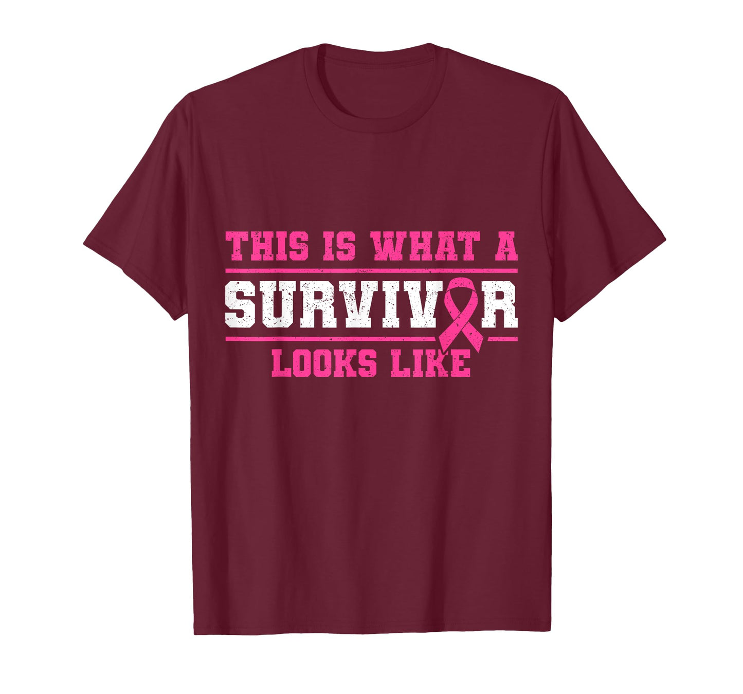 Breast Cancer Awareness Month This Is What Survivor Looks Like Pink Ribbon T-Shirt