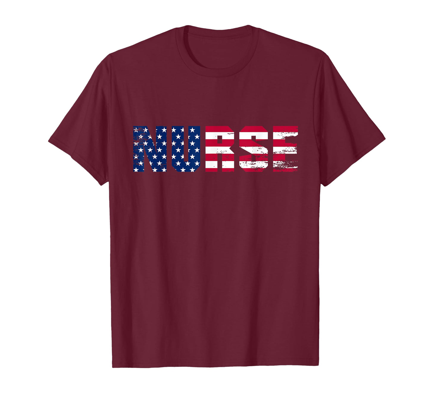 Vintage Nurse 4th of July American Flag Nurse USA T-Shirt