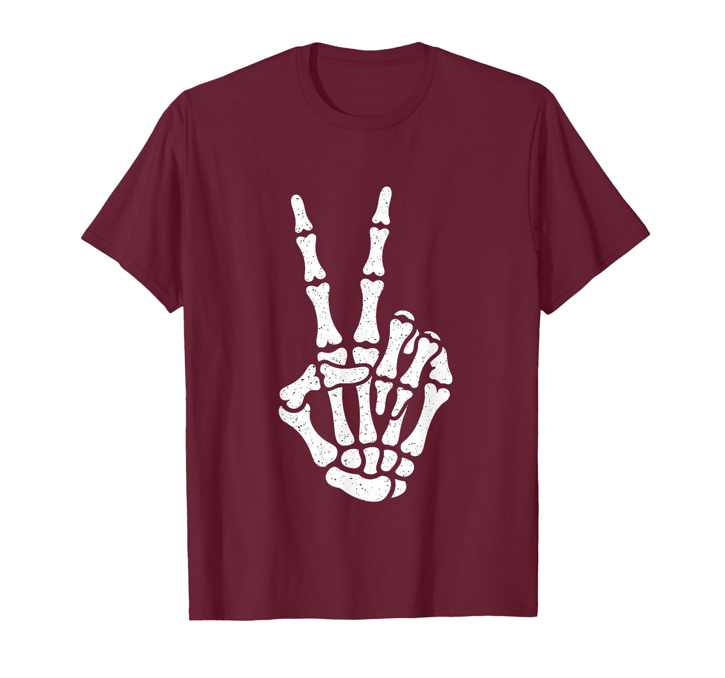 Skeleton Hand Peace Sign Bones Halloween Costume T-Shirt