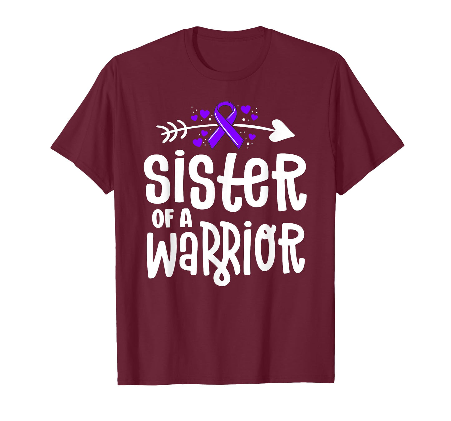 Sister Of A Warrior Hodgkins Lymphoma Cancer Family Support T-Shirt