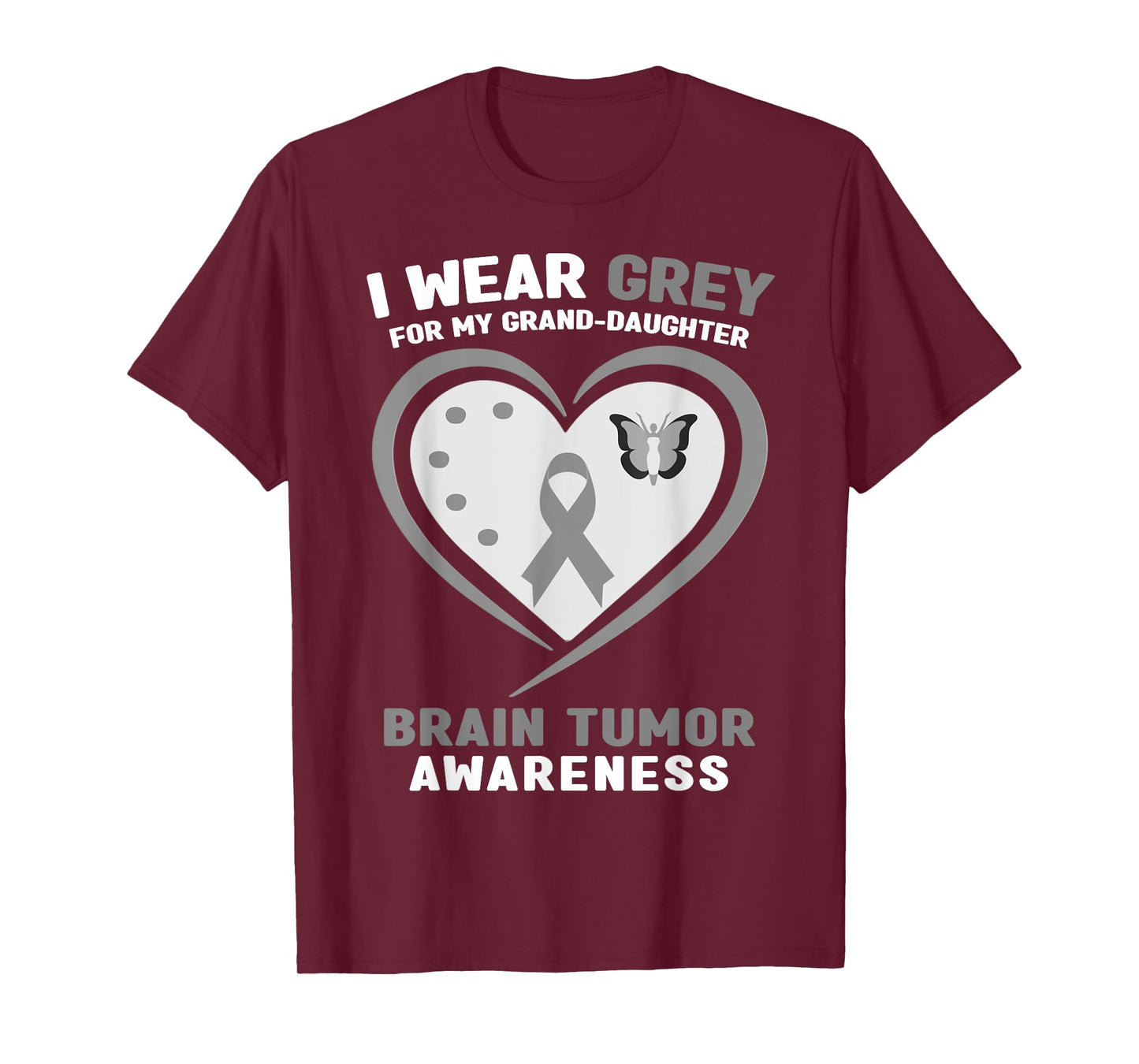 I Wear Gray for My Granddaughter Brain Tumor Awareness T-Shirt