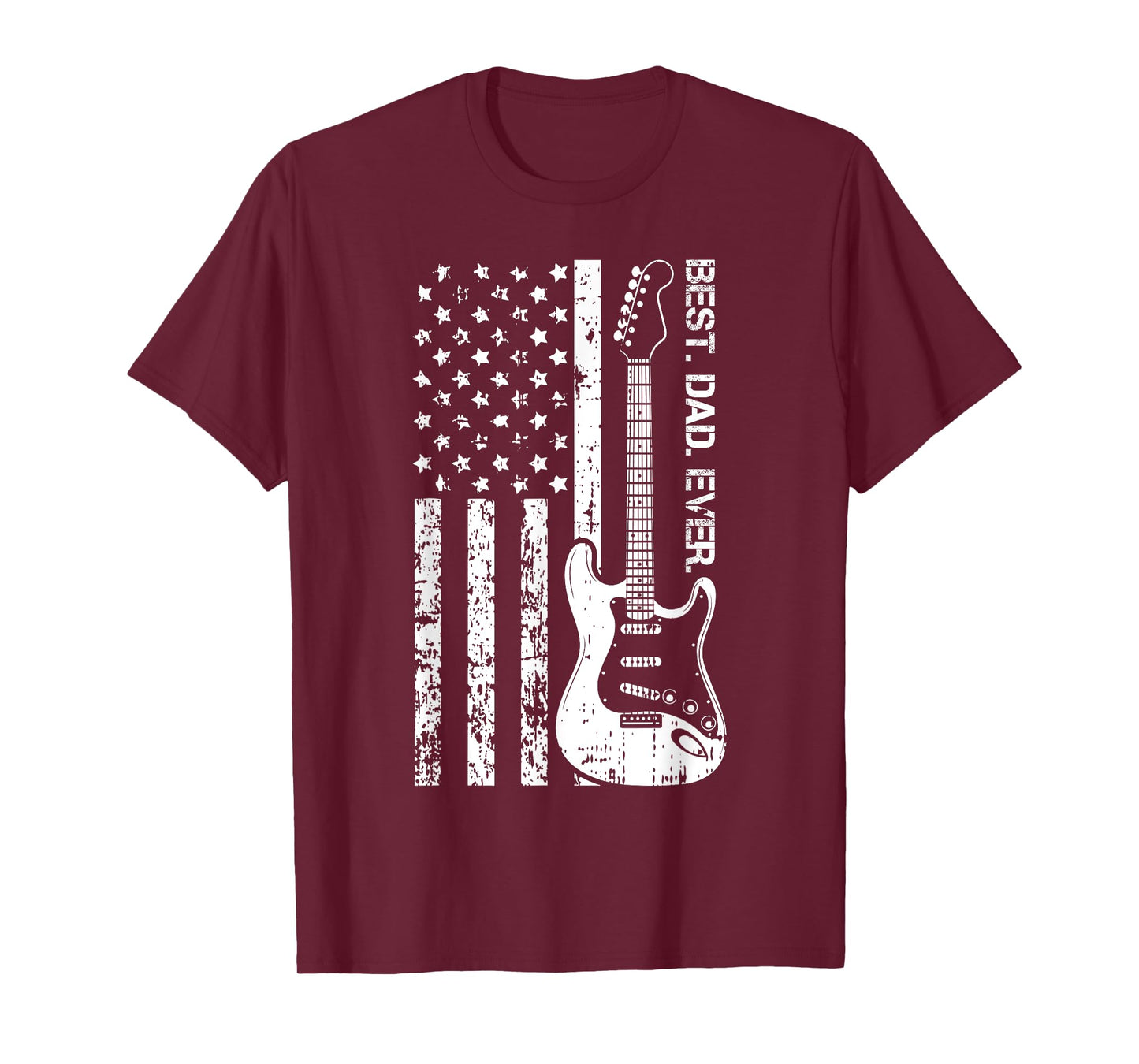 Best Dad Ever Fathers Day Guitar Player Musician Papa Men T-Shirt