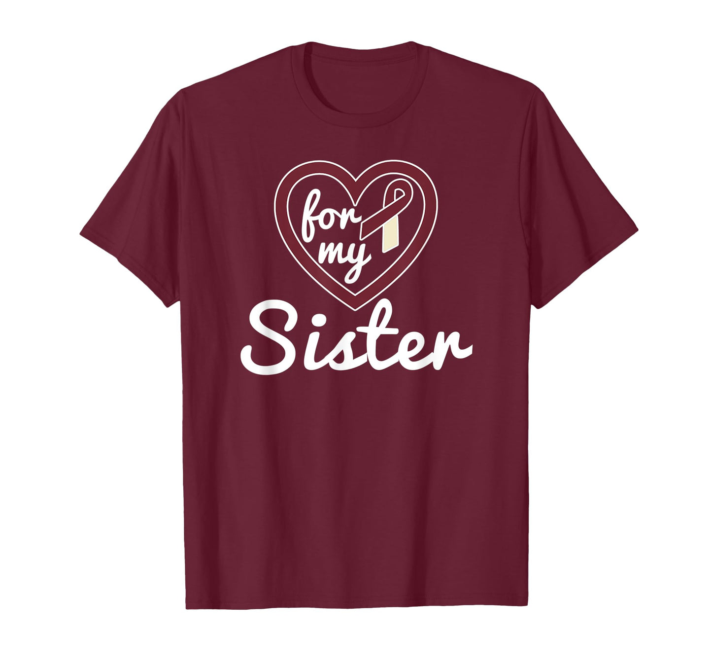 Throat Cancer Shirt Sister Awareness Ribbon TShirt