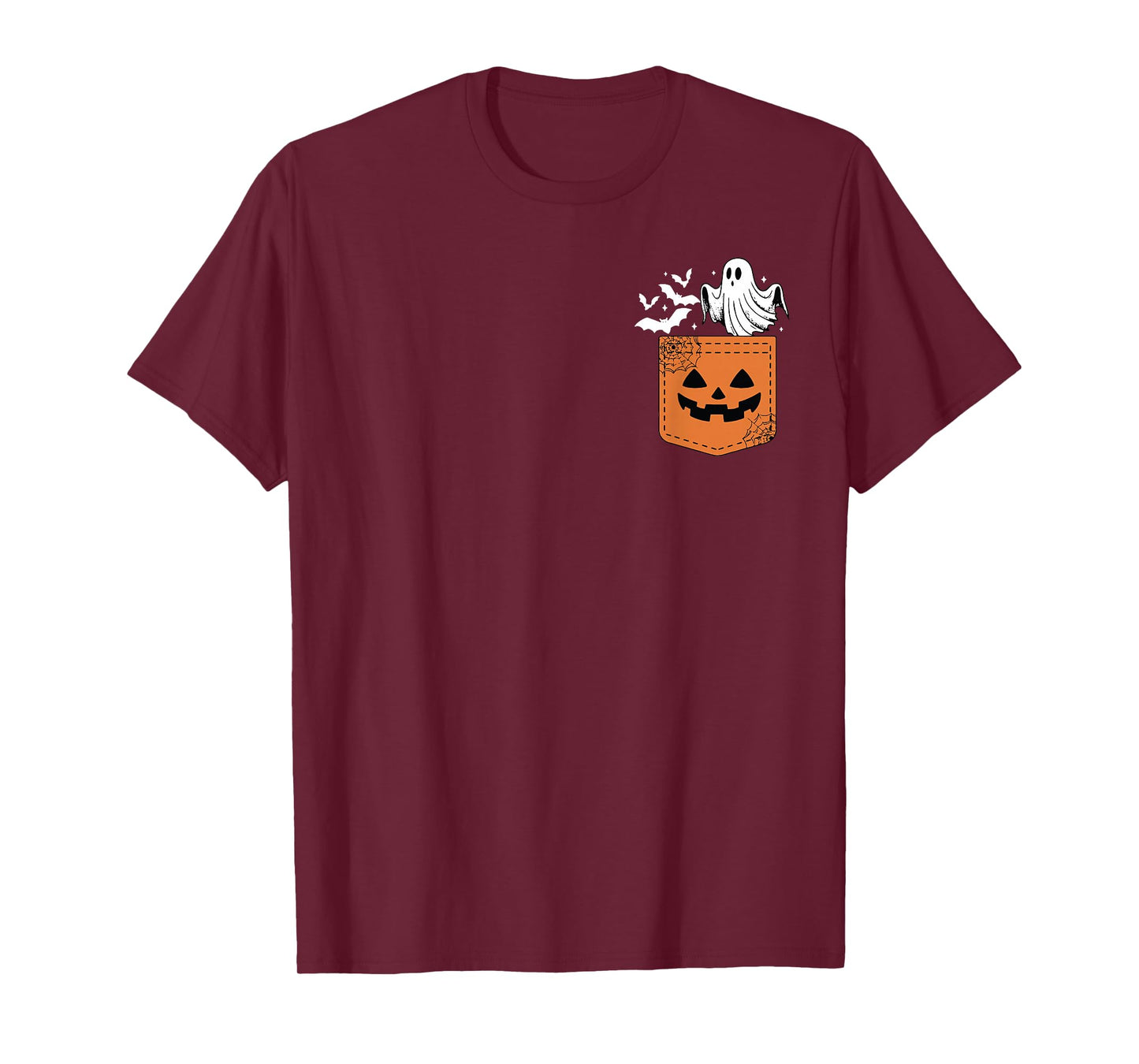 Pocket Ghost Scary Funny Halloween Costume Men Women Kids T-Shirt