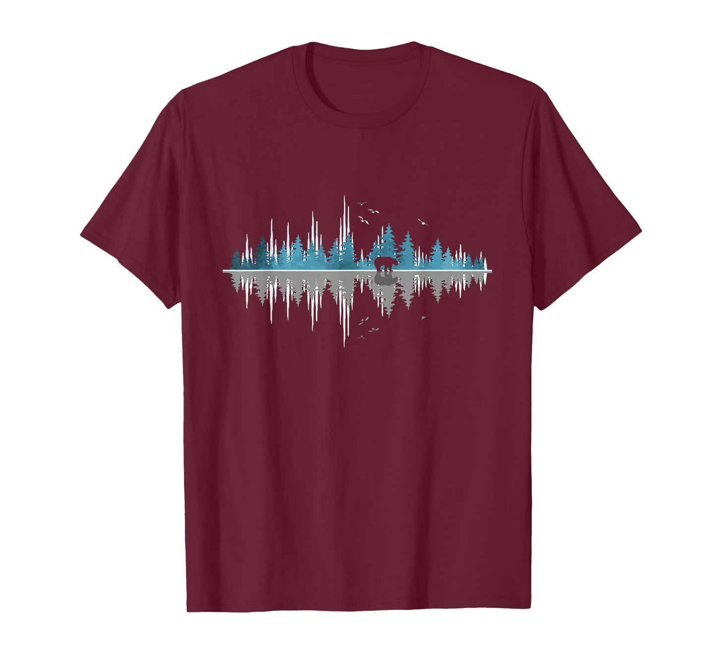 Trees Reflection Wildlife Nature Animal Bear Outdoor Forest T-Shirt