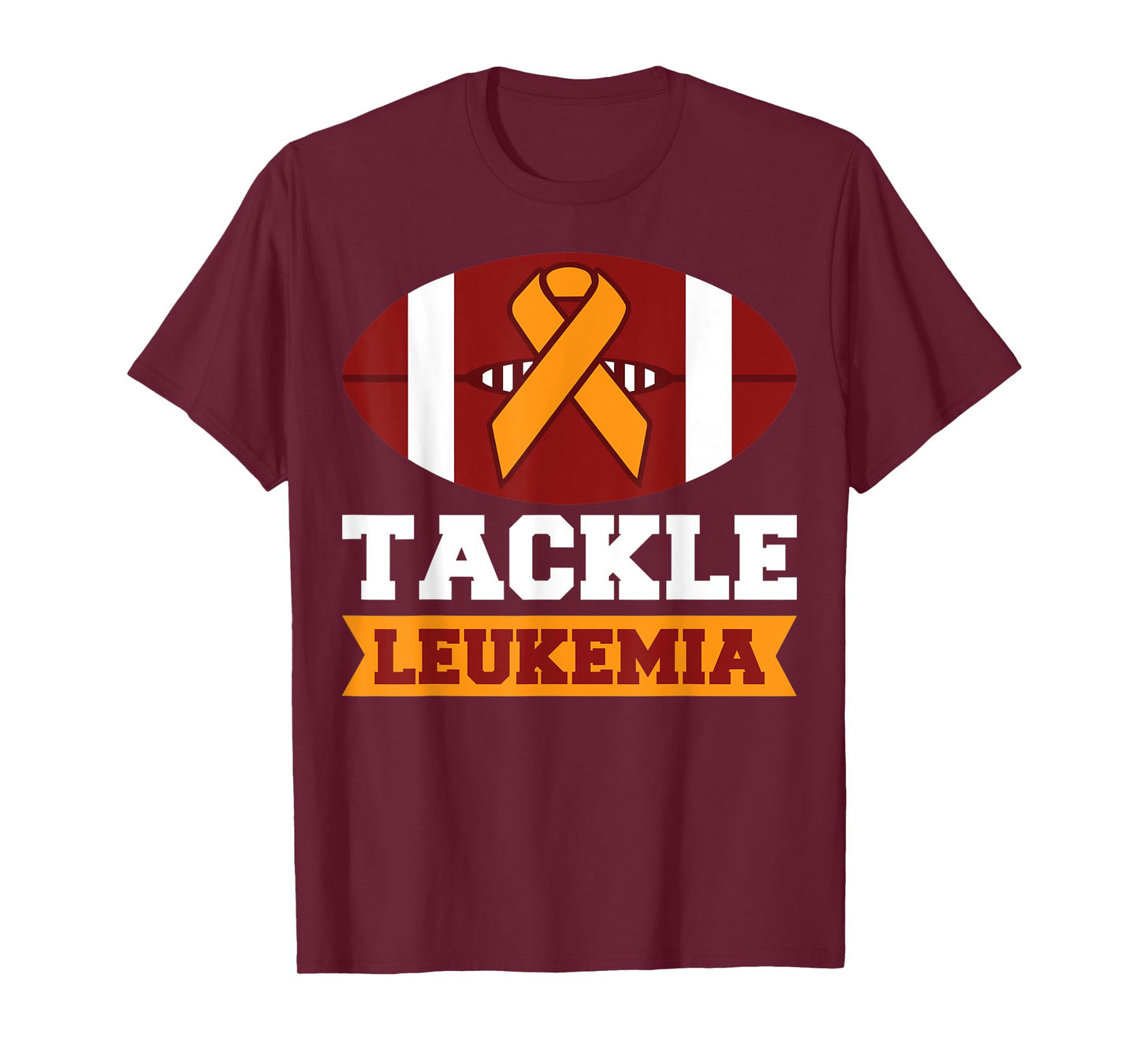 Tackle Leukemia Football Cancer Awareness Survivor Gift T-Shirt