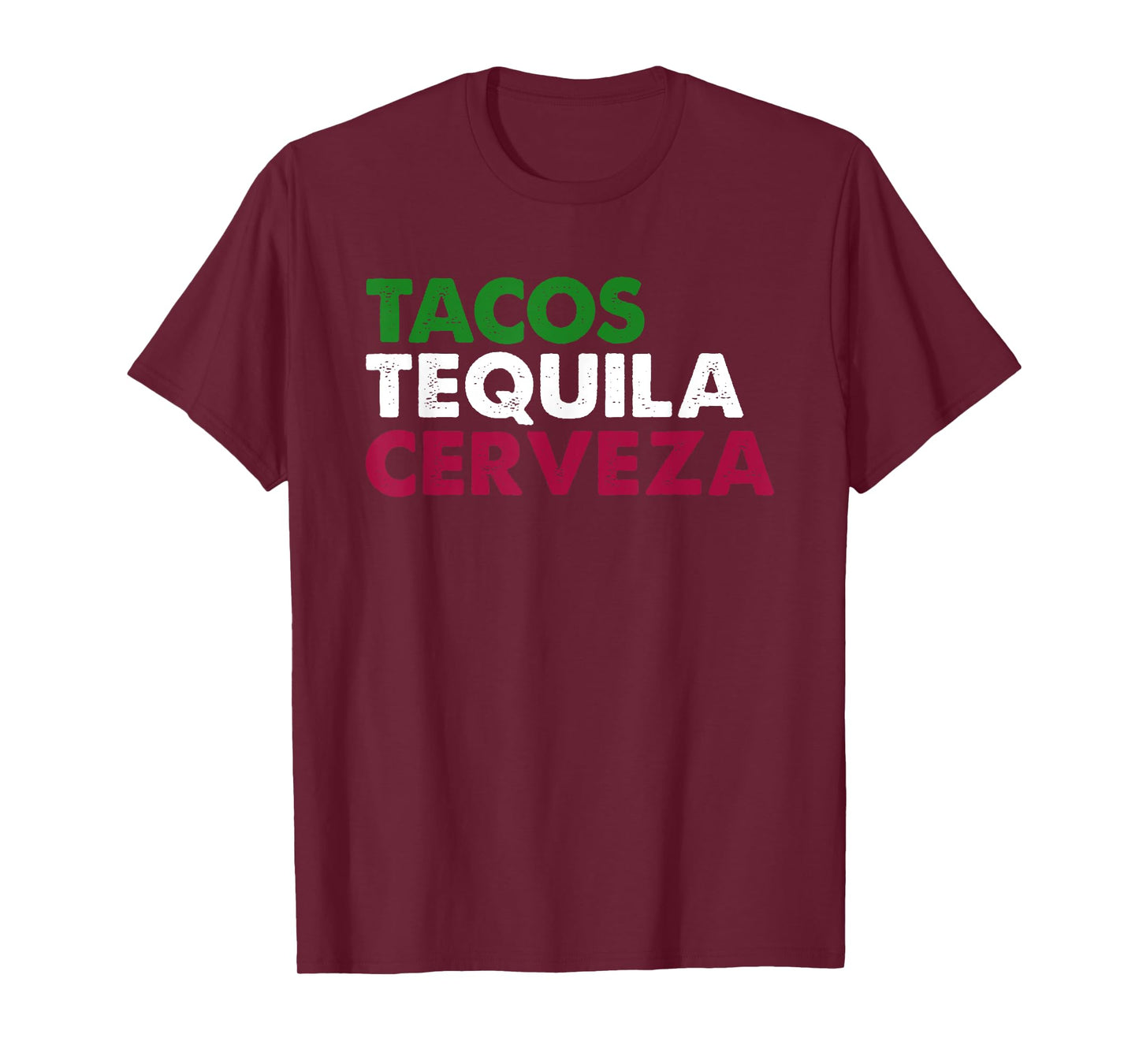 TACOS TEQUILA CERVEZA Funny Taco Beer Lover Cinco De Mayo T-Shirt