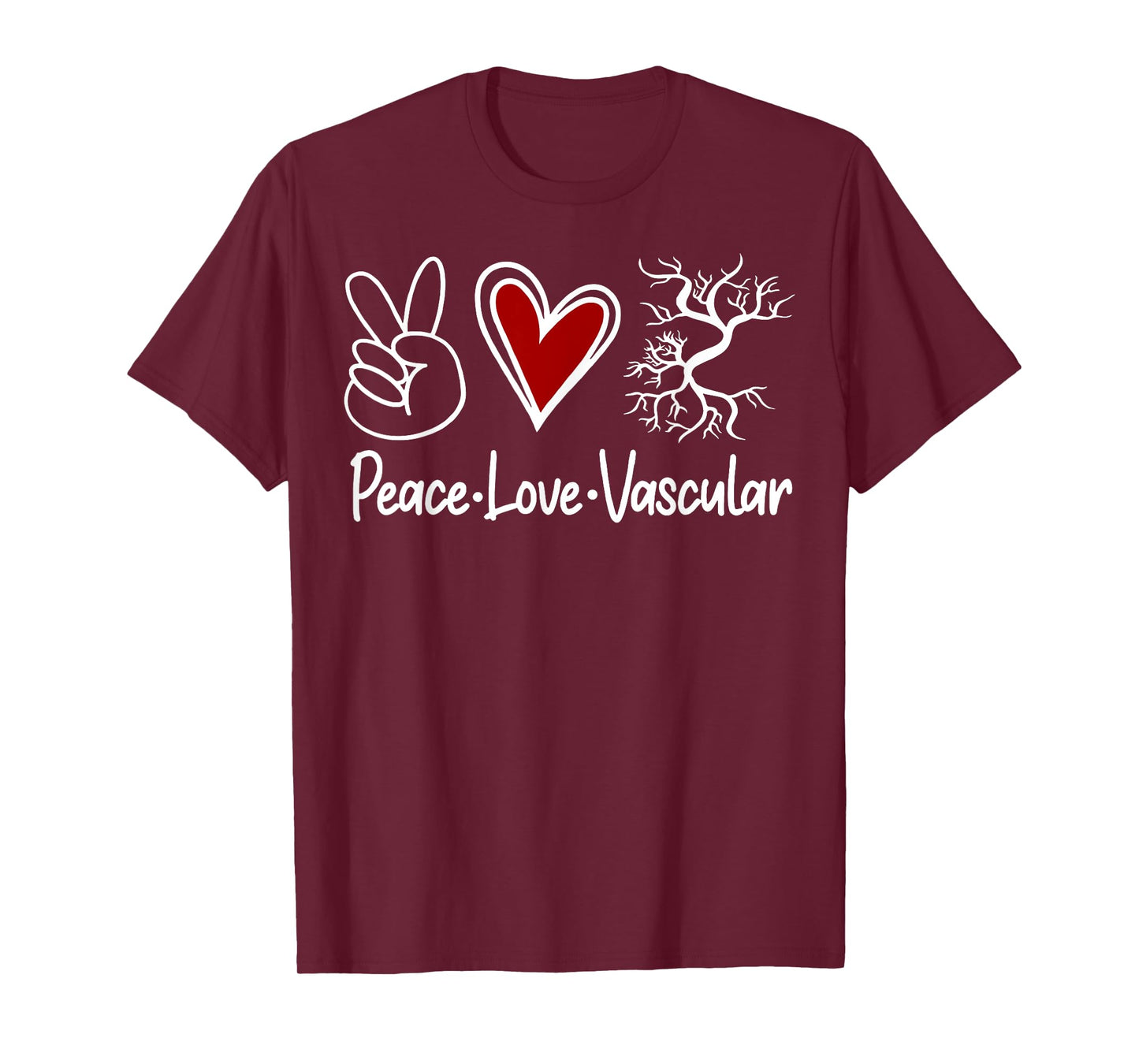 Peace Love Vascular Vascular Nurse Vascular Technologist T-Shirt