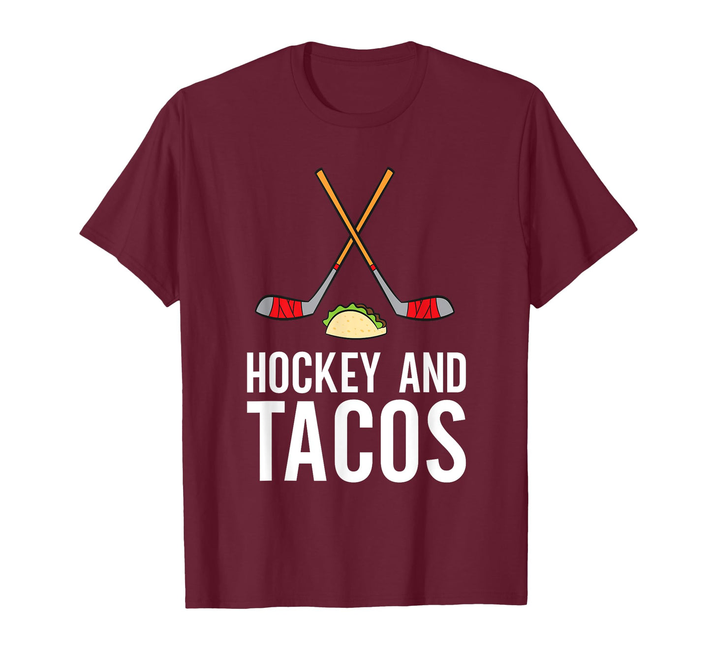 Funny Hockey Lover Gifts Funny Hockey Lover Hockey And Tacos Ice Hockey T-Shirt, Black, Small