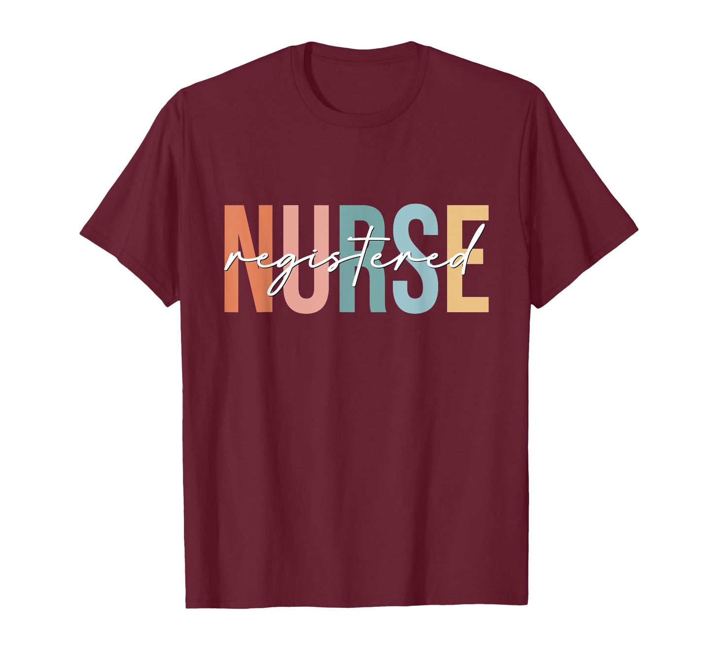 Boho Retro Vintage Registered Nurse Stethoscope Nursing T-Shirt