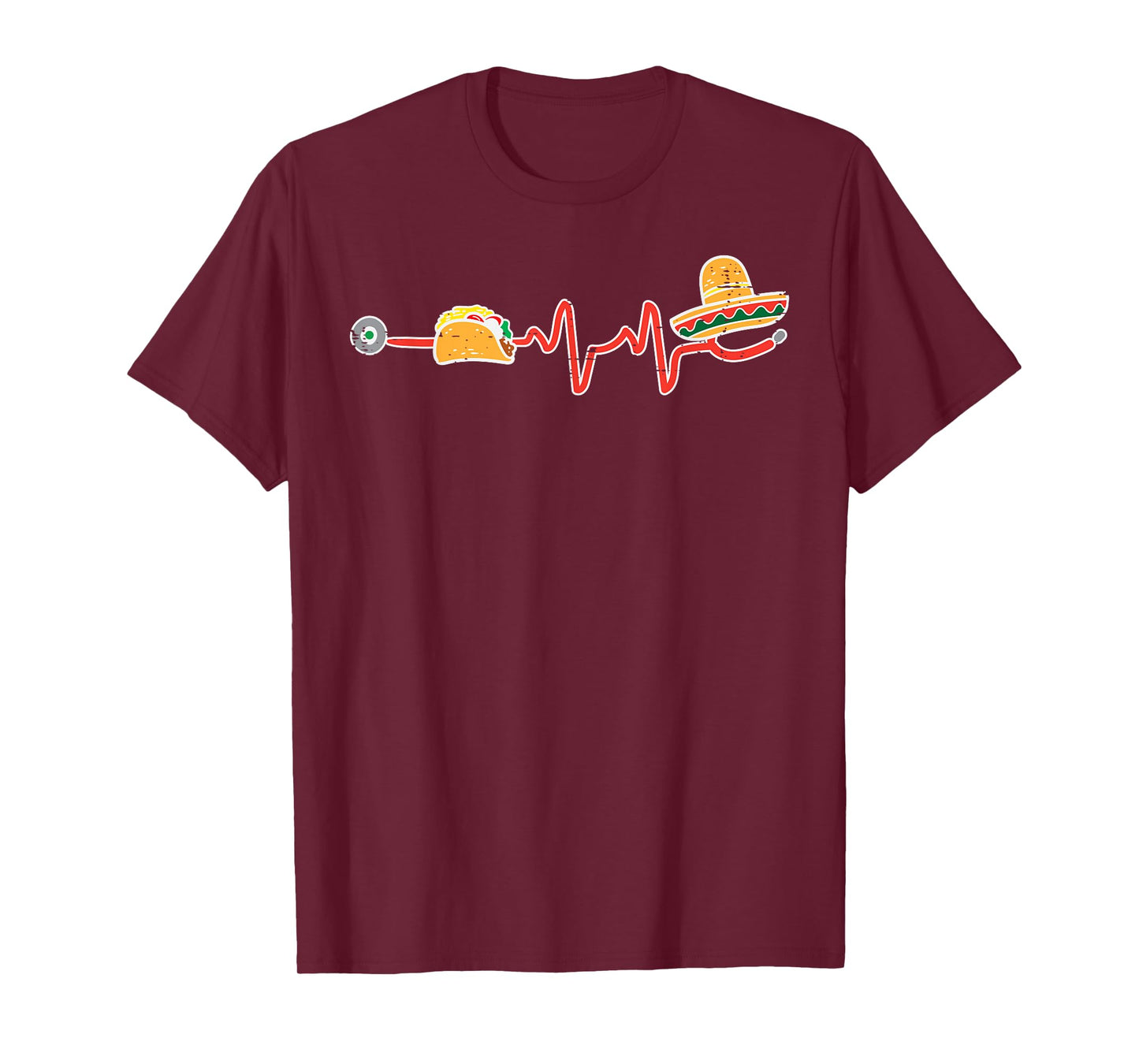 Taco Heartbeat Sombrero Nurse Cinco De Mayo Nurse Women RN T-Shirt