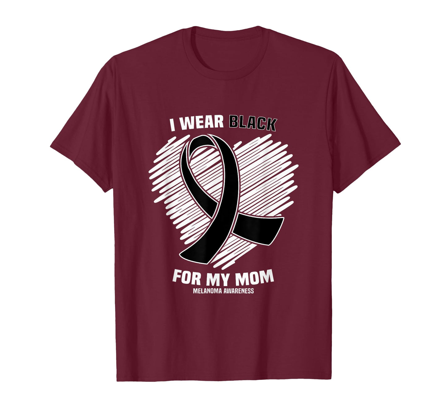 I Wear Black For My Mom Skin Cancer Melanoma Awareness T-Shirt