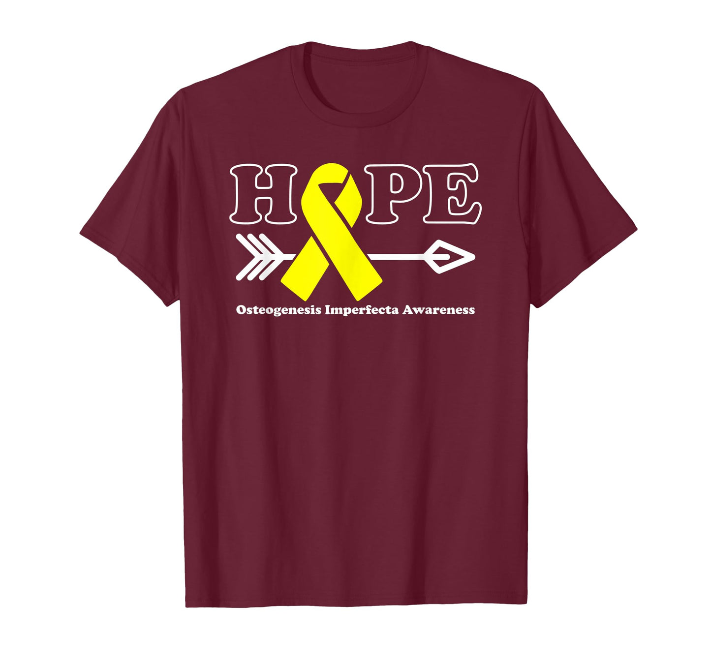 Hope - Osteogenesis Imperfecta Awareness Yellow Ribbon T-Shirt