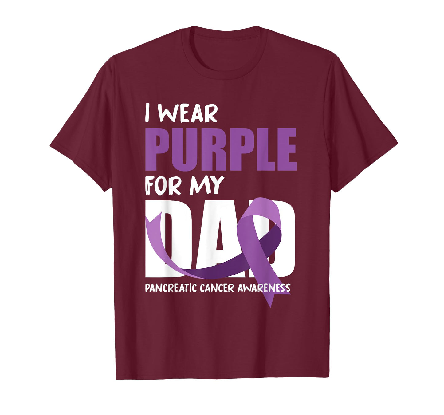 I Wear Purple For My Dad Pancreatic Cancer Awareness T-Shirt